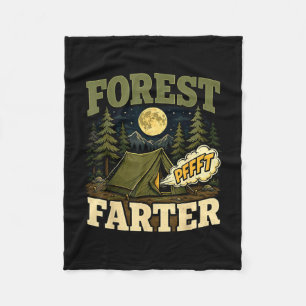 Camping forest farter tent humour fleece blanket