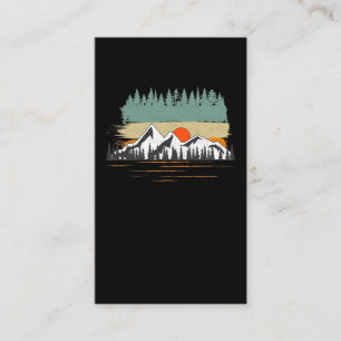 Camping Forest Mountains Nature Hiking Business Card