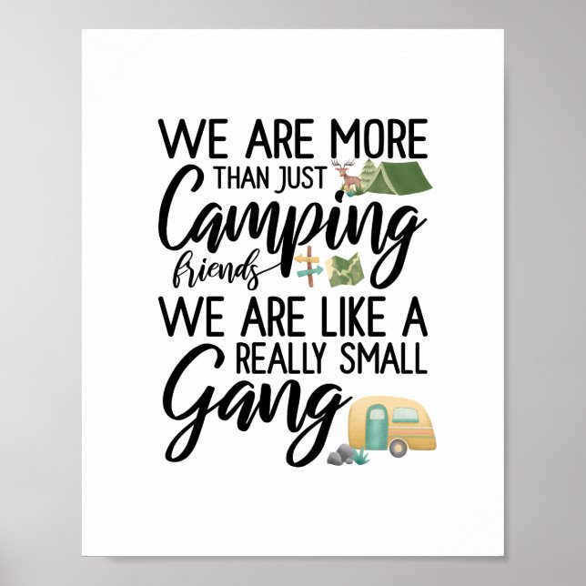 Camping Friends Like A Small Gang Wall Decor (Front)