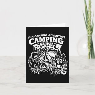 Camping fun adventure funny campfire outdoor card