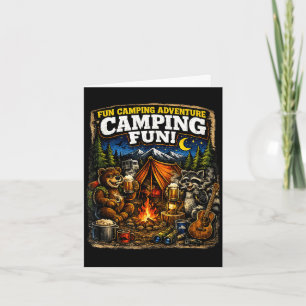 Camping fun adventure funny campfire outdoor card