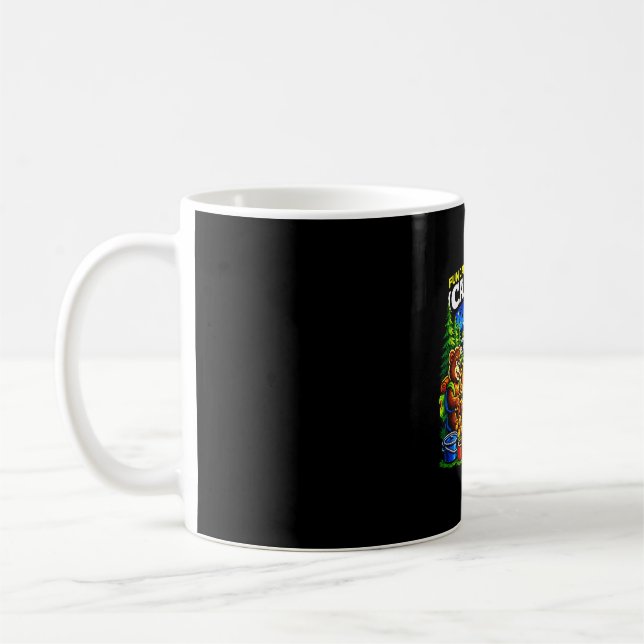 Camping fun adventure funny campfire outdoor  coffee mug (Left)