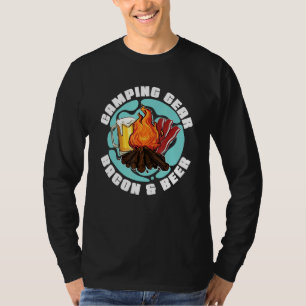 Camping Gear Bacon & Beer  Barbecue Breakfast Pork T-Shirt