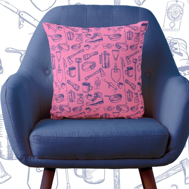 Camping Gear Pattern Cushion (Creator Uploaded)