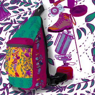 Camping Gear Print Cut Sew Bag