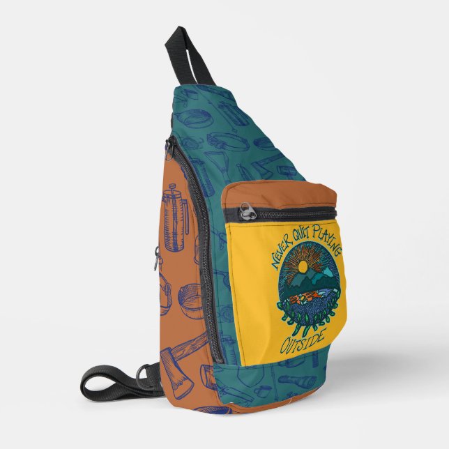 Camping Gear Print Cut Sew Bag (Left Corner)