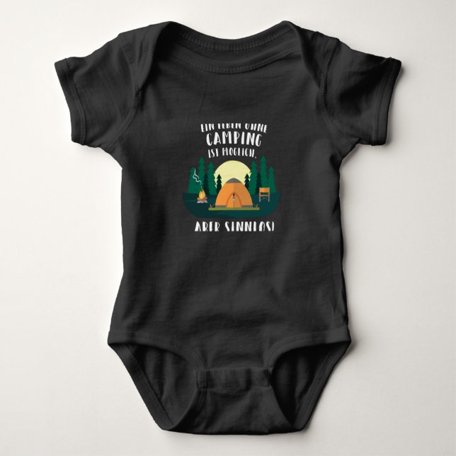 Camping german baby bodysuit (Front)