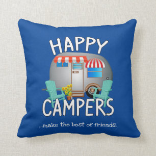 Camping Gifts Happy Camper Cushion