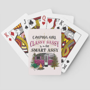 Camping Girl Classy & Sassy Playing Cards