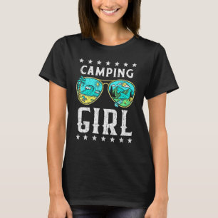 Camping Girl Retro Outdoor Graphic Happy Camper Gi T-Shirt