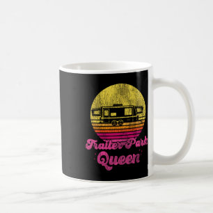 Camping Girl Retro Vintage Trailer Park Queen Coffee Mug