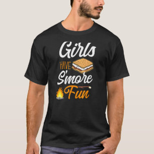 Camping Girls Have Smore Fun Campfire Marshmallow T-Shirt