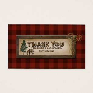Camping, Glamping, Nature Wedding Favour Card