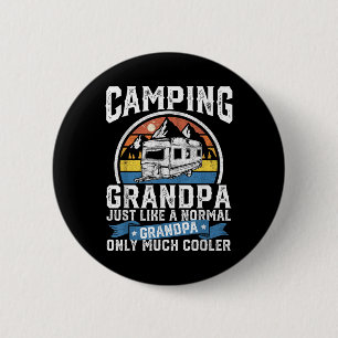 Camping Grandpa Funny Camper Rv Retro Papa Outdoor 6 Cm Round Badge