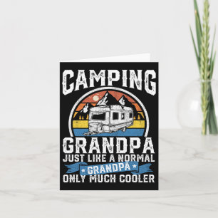 Camping Grandpa Funny Camper Rv Retro Papa Outdoor Card