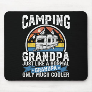 Camping Grandpa Funny Camper Rv Retro Papa Outdoor Mouse Pad