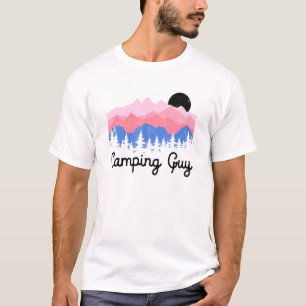 Camping Guy Retro Mountains Hiking Outdoors Campin T-Shirt