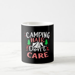 Camping Hair Don't Care Funny Coffee Mug