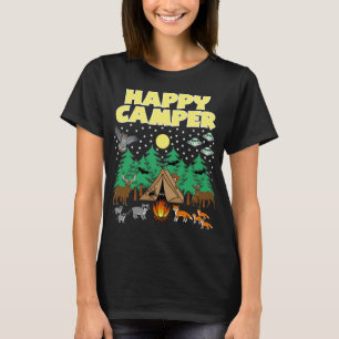CAMPING-HAPPY CAMPER- Funny Camping With Critters T-Shirt