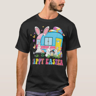 Camping Happy Easter School Bus Driver Camper Bunn T-Shirt