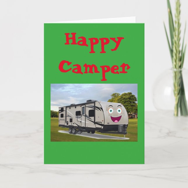 Camping  Happy Retirement in ithe RV by Funnycoomb Card (Front)