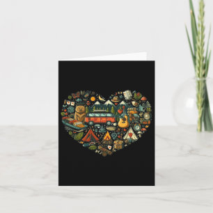 Camping Heart Funny Camp Hiking Nature Lover Card