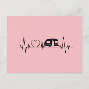 Camping Heartbeat Postcard