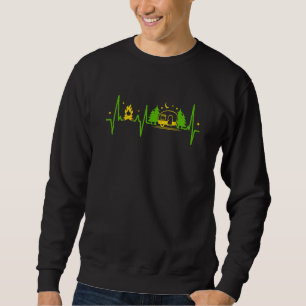 Camping Heartbeat RV Camper Motorhome Caravan Trav Sweatshirt