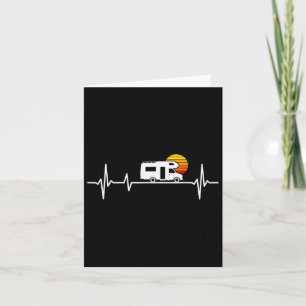 Camping Heartbeat Rv Caravan Motorhome Card