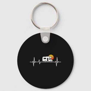 Camping Heartbeat Rv Caravan Motorhome Key Ring