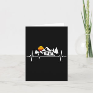 Camping Heartbeat Rv Caravan Trailer  Card