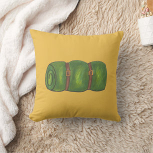 Camping Hiking Green Yellow Tent Sleeping Bag Camp Cushion