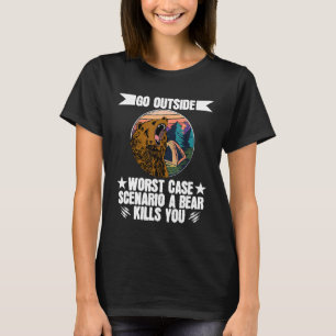 Camping Hiking I Hate People I Eat People Funny Be T-Shirt