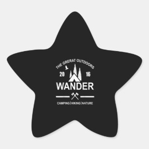 Camping Hiking Nature Outsdoors Hiking Camping Star Sticker