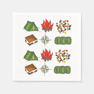 Camping Hiking Outdoor Summer Camp Napkins