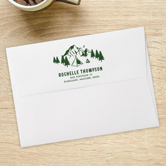 Camping Hiking Return Address Envelope (Creator Uploaded)