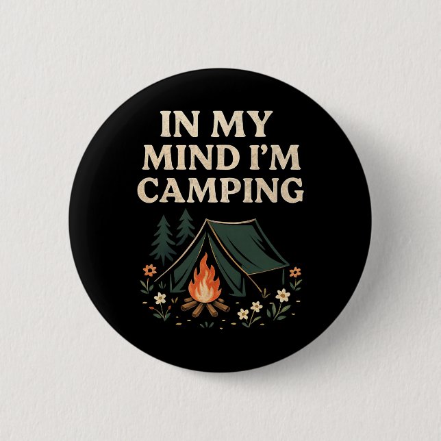 Camping Hiking Walking Vacation  6 Cm Round Badge (Front)