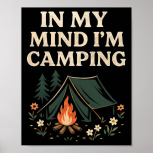 Camping Hiking Walking Vacation Poster