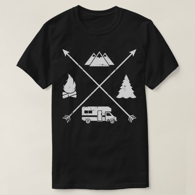 Camping hipster RV T-Shirt (Design Front)