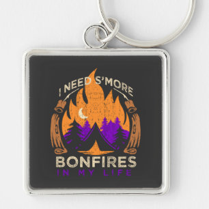 Camping - I Need S'more Bonfires Key Ring