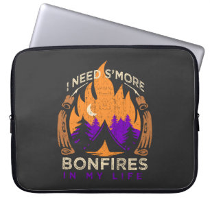 Camping - I Need S'more Bonfires Laptop Sleeve