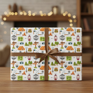 Camping Icons  Wrapping Paper