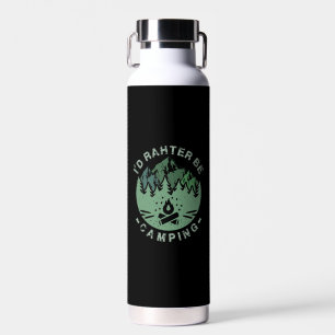 Camping - I'D Rather Be Camping Water Bottle