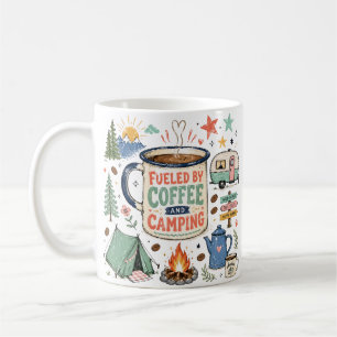 Camping Illustration Coffee Mug