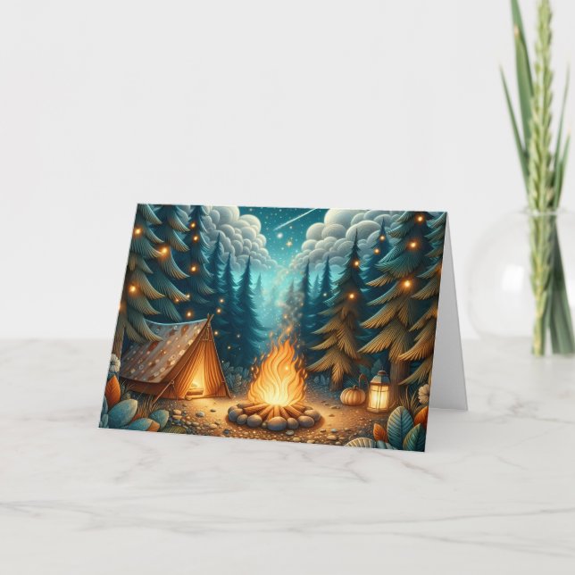 Camping in Forest Card (Front)