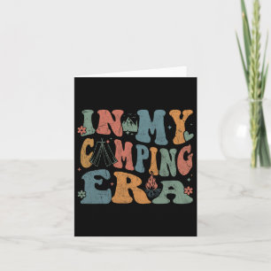 Camping In My Camping Era Retro Groovy Summer Funn Card