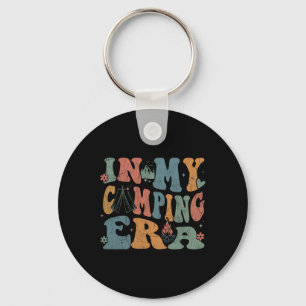 Camping In My Camping Era Retro Groovy Summer Funn Key Ring