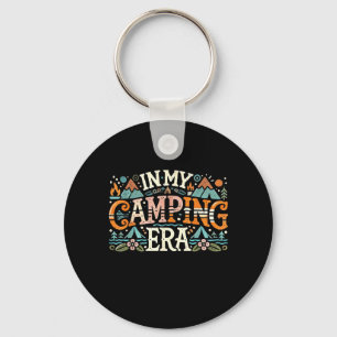 Camping In My Camping Era Retro Groovy Summer Key Ring