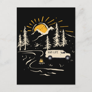 Camping In The Mountains Van Life Postcard