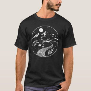Camping In The Mountains With Bears Illustration F T-Shirt